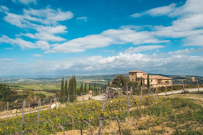 Aperitif on the Terrace of Podere Montale at Sunset - The Terrace View Over Val d’Orcia at Golden Hour