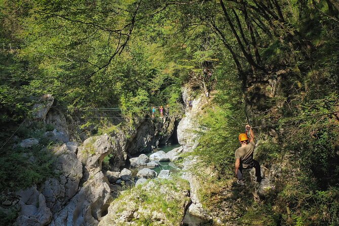 Canyon Zip Line - Entering Canyon Park: getting oriented before you fly