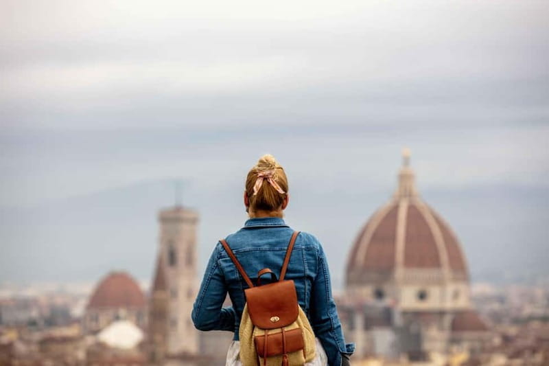 Florence: City Skyline Photoshoot at Piazzale Michelangelo - Iconic Florence in the background: Duomo, Ponte Vecchio, and the Arno