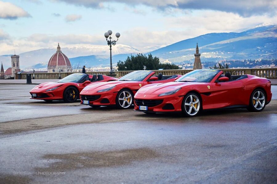 Florence: Ferrari Test Driver with a Private Instructor - Starting at Piazzale Michelangelo: the Florence moment before the engine
