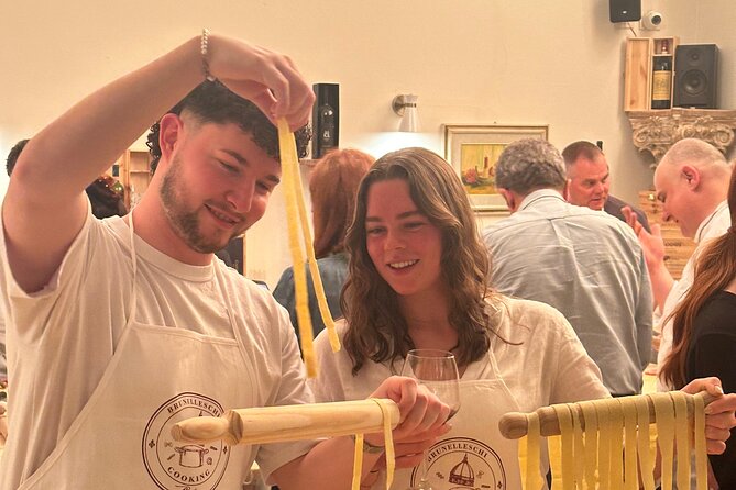Florence: Flambé Cheese Wheel Truffle Pasta Class & Tiramisù - Making two types of fresh pasta (including a flambé-style moment)