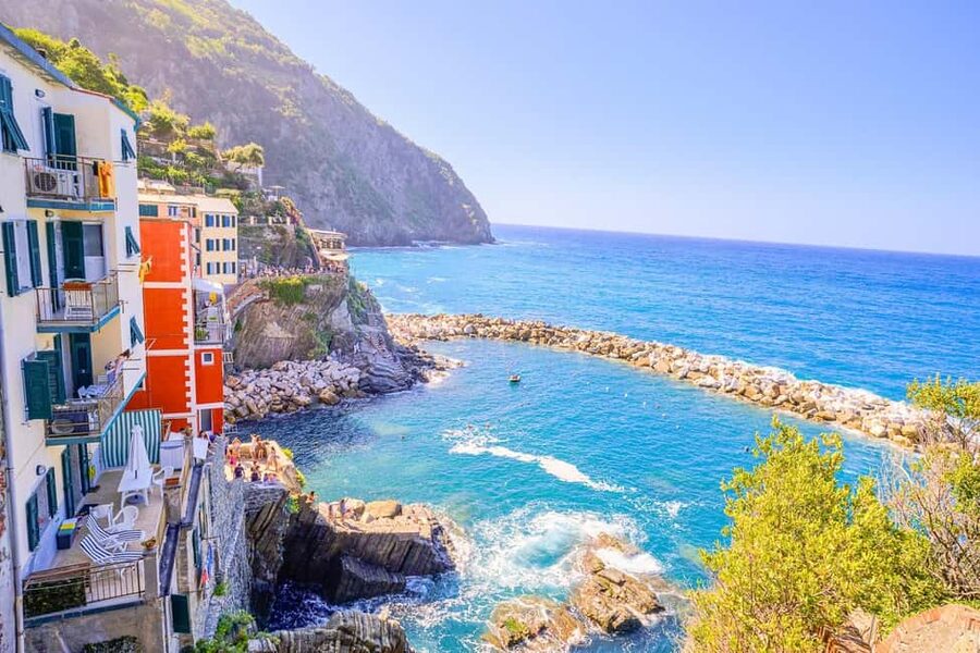 Florence: Full day Tour to Cinque Terre and Pisa - Cinque Terre National Park views and the coach-train rhythm