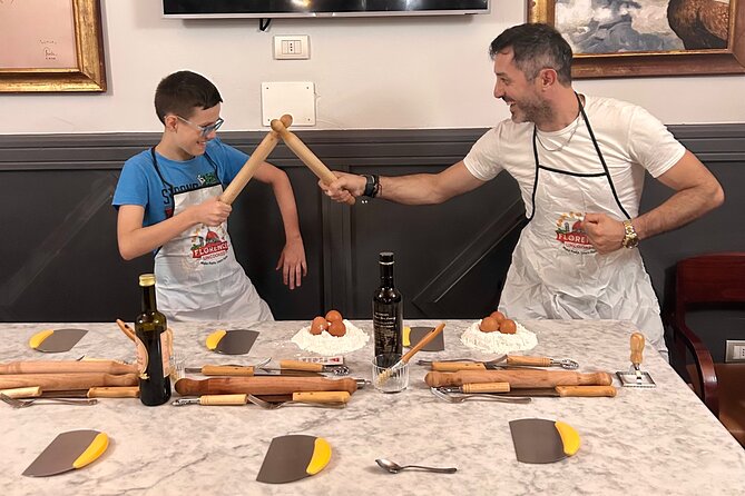 Florence Gluten Free Pasta Class with Limitless Wine - Rolling the dough with a rolling pin (and learning the feel)