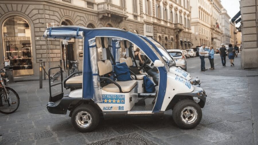 Florence: Old Town Golf Cart Excursion - Santa Croce area and the National Central Library stop