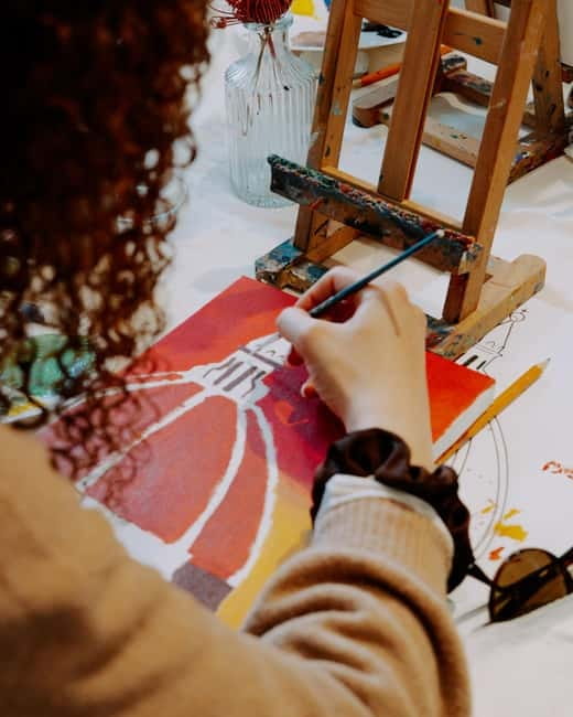 Florence: Paint&Wine with the view of Ponte Vecchio - Leaving With Your Own Canvas (Not Just a Photo)