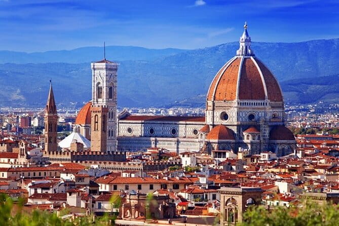 Florence panoramic view Giotto's Bell Tower and Cathedral Ticket - Museo dell’Opera del Duomo + Baptistery: original works around the piazzas