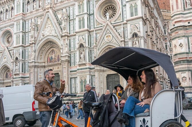 Florence Private Transportation in Rickshaw - From Piazza della Repubblica to Santa Croce: start/end logic that helps