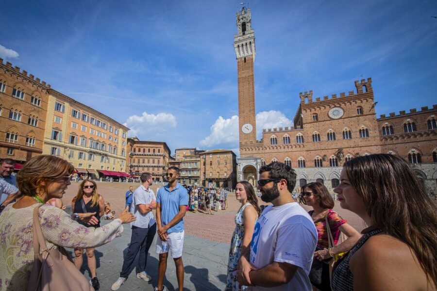 Florence: Siena, San Gimignano and Pisa Group Tour - Siena on Foot: San Domenico, Piazza del Campo and the Contrade