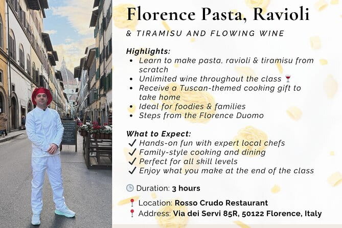 Florence: Tiramisu & Pasta Cooking Class with Unlimited Wine - Where La Carbonata Del Porrati fits into Florence plans