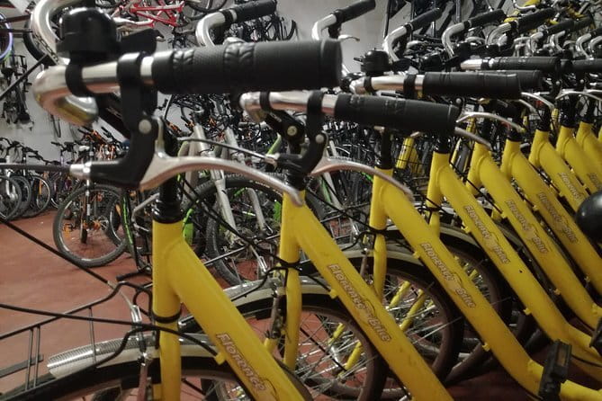 Florence treasures on a city bike - 1 day rental - - Where you pick up the yellow bikes (and what to bring)
