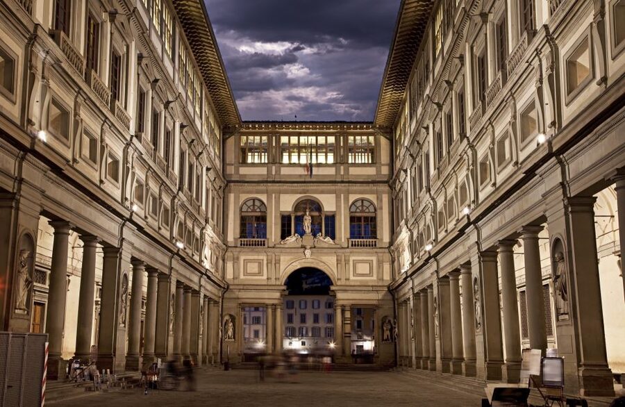 Florence: Uffizi Gallery and Accademia Gallery Guided Tour - Accademia extras: instruments, golden-background paintings, and Pope Julius II