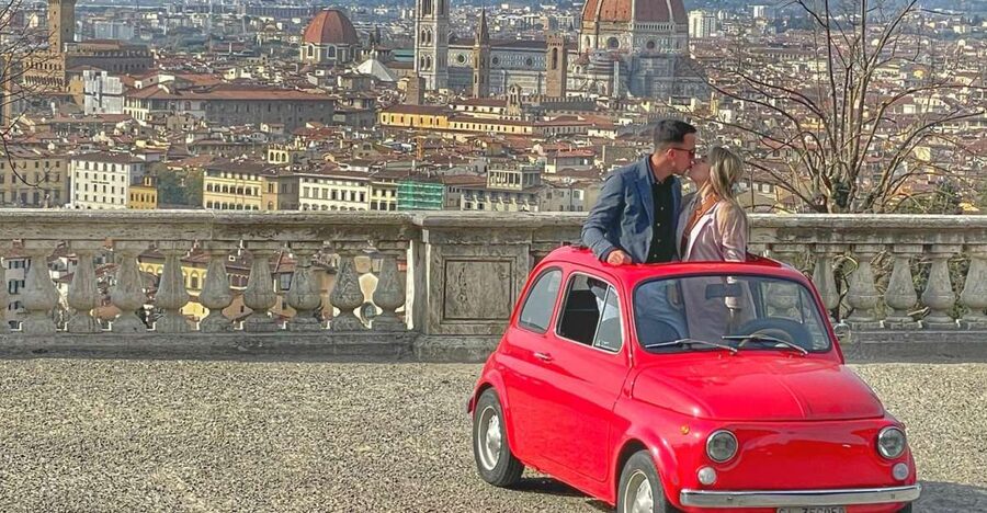 Florence: Vintage Fiat 500 Tour with Wine Tasting at Winery - The First Major Stop: San Miniato al Monte Views and Photo Time