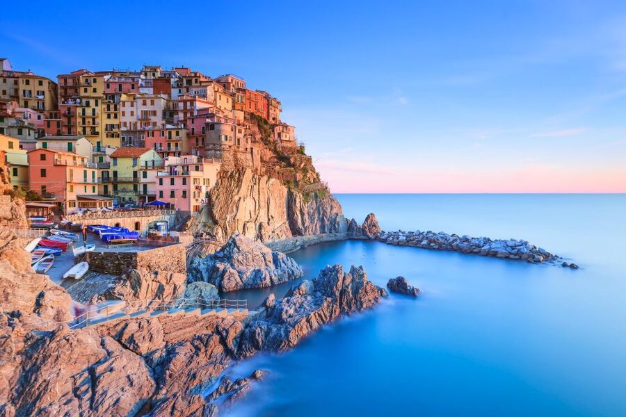 From Florence: Cinque Terre & Pisa Leaning Tower Day Tour - Riomaggiore: sea-view downtime and easy village wandering
