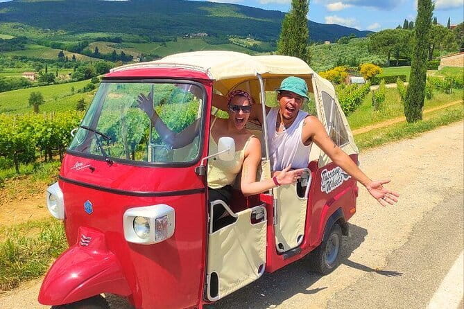 From San Gimignano: Tuscany Wine tour by Tuk Tuk with Lunch - Key highlights at a glance