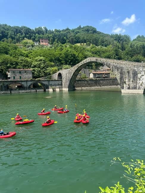 Lucca: kayaking at the devil's bridge - Bagni di Lucca and the warm-up mindset for river time