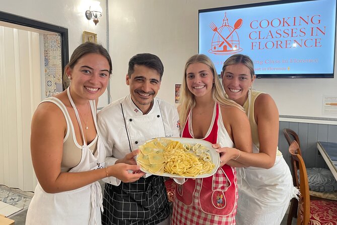 Pasta Making Class with Dinner and Wine in Florence - Welcome wine and the Florence kitchen vibe