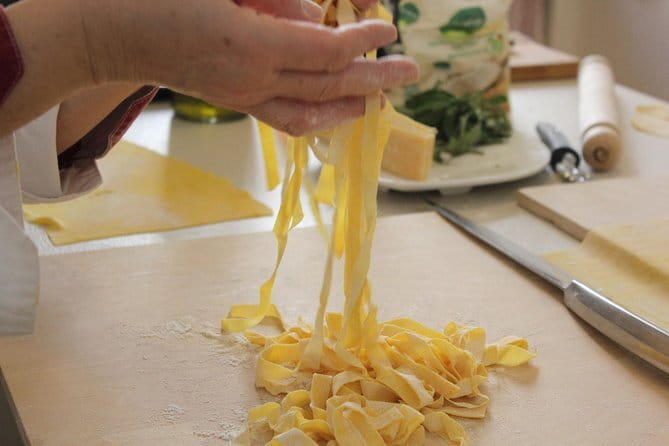 Private Florence Market Tour and Pasta Making Class with Cinzia - The meal: wine with a seasonal Tuscan table, then dessert