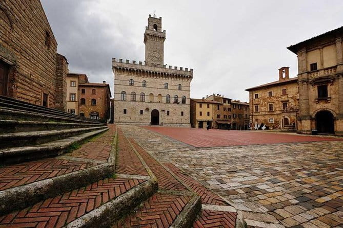 Private Tour: Medieval Val d'Orcia by Minivan from Florence - Montepulciano: Piazza Grande, a Tower View, and the Vino Nobile Moment