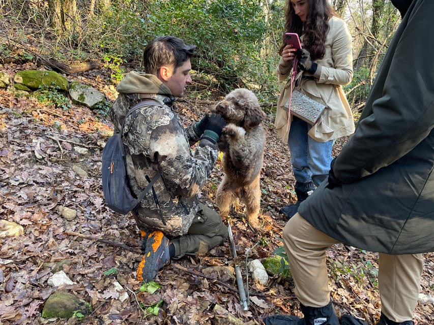 Truffle hunting in Chianti with pasta cooking class & lunch - Lunch on the terrace with olive grove views