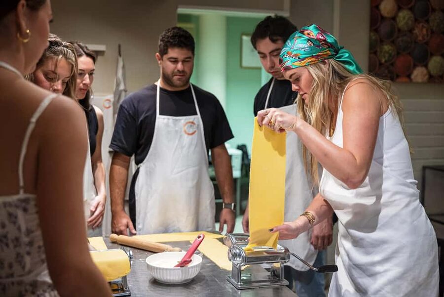 Tuscan Cooking Course with Florence Central Market Visit - Lunch with drinks: the best part is you eat what you made