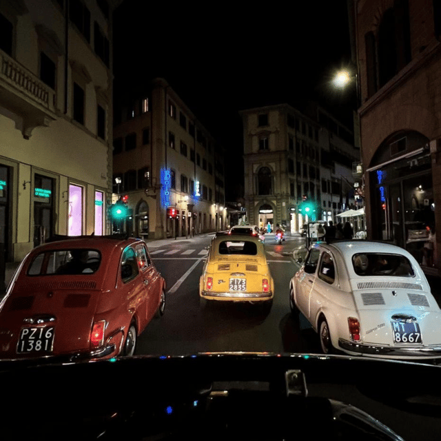 Tuscan Evening Tour: Fiat 500, 8:30 to 10 PM - The nighttime route: illuminated Florence, guided and photo-friendly