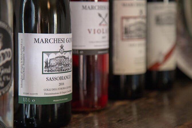 Wine Tasting Activity at Chianti Rufina - Your five-wine tasting flight: whites, Chianti reds, and Super Tuscan style